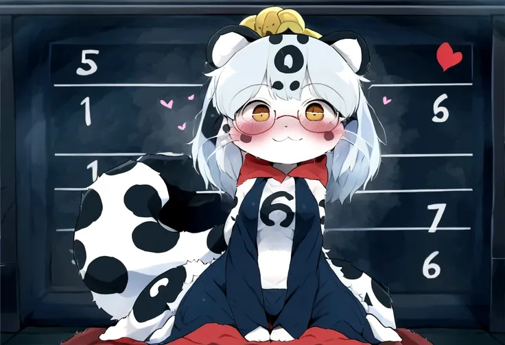 Furry, A woman, Glasses, score_9, score_8_up, score_7_up, score_6_up, source_anime, rating_safe, dagasi_style, furry, cheetah, white skin, , furry female