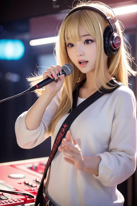 "Blonde Japanese woman, resembling Happy Sakura, elegant and captivating appearance, intricate details, high quality, (luxury:1.4), ultra-realistic 8K, perfect face, beautiful expression, beautiful eyes, blonde hair, model pose, ultra-realistic 4K, highest...