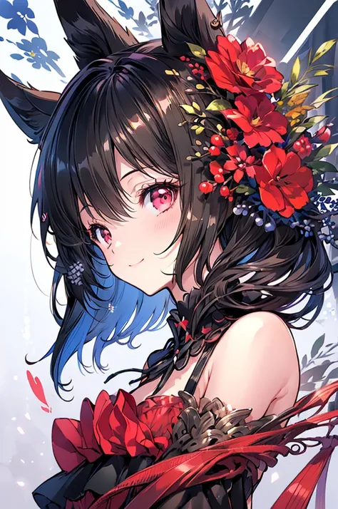 (masterpiece, Highest quality, Highest quality, (No text), beautifully、aesthetic:1.2),No text,anime、 High resolution　break,One Girl，Short black hair　Tree Eyes　Beautiful Eyes　Red eyes　beautiful girl　nice　smile　Black coat　mini skirt　whole body　Night view　Det...