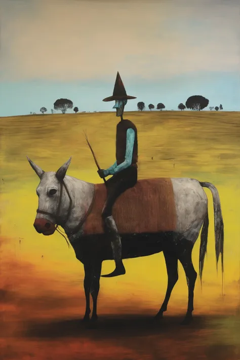 Sidney Nolan Style - the farmer king