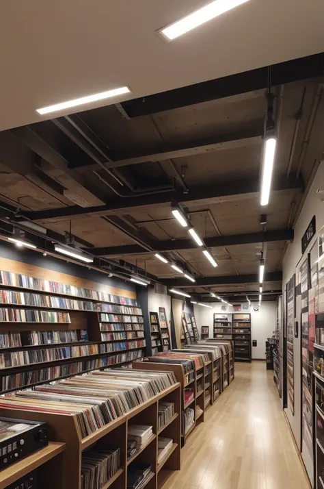 image of the interior of a vinyl store