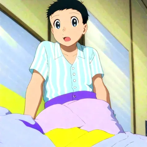 (masterpiece, best quality:1.2), 1boy, solo, nobi nobita, black hair, black eyes