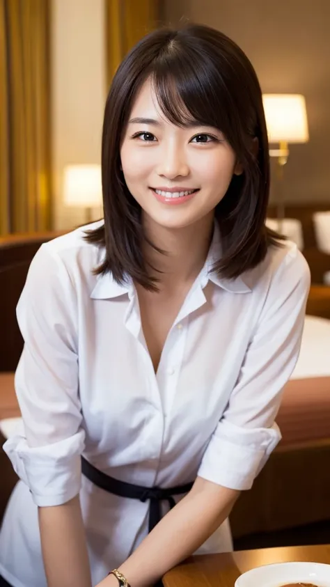 beautiful lady, smile, hotel, 