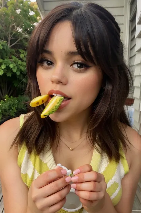 jenna_ortega she eating pepper