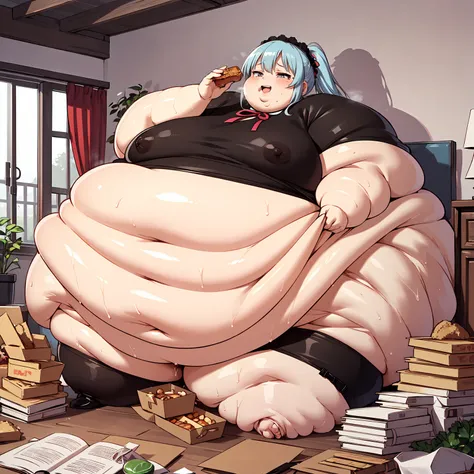 2 girls,mutiple girl,girls,1 ussbbw otaku:1.8,1 skinny girl beside ussbbw,(8k, best quality, masterpiece:1.2),1 grandma,huge breasts, sagging breasts,Morbidly Obese,twintails, grin, naughty smile, :d ,nsfw,(ecstasy:1.3) ,(slut:1.2),(vulgarity:1.3),(fucked ...