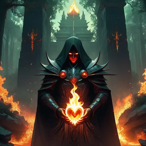 In the heart of a foreboding temple, deep within a shadowed forest, resides a flamesman—a man in fire. Legends whisper of their power, borne from an ancient pact with elemental forces. As darkness encroaches and the temple walls echo with arcane chants, th...