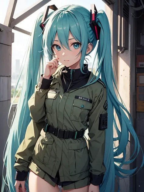 Hatsune Miku, army clothing