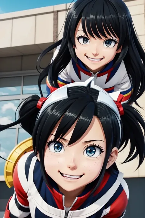 Screenshot My hero Academia.
Cute girl with black hair.