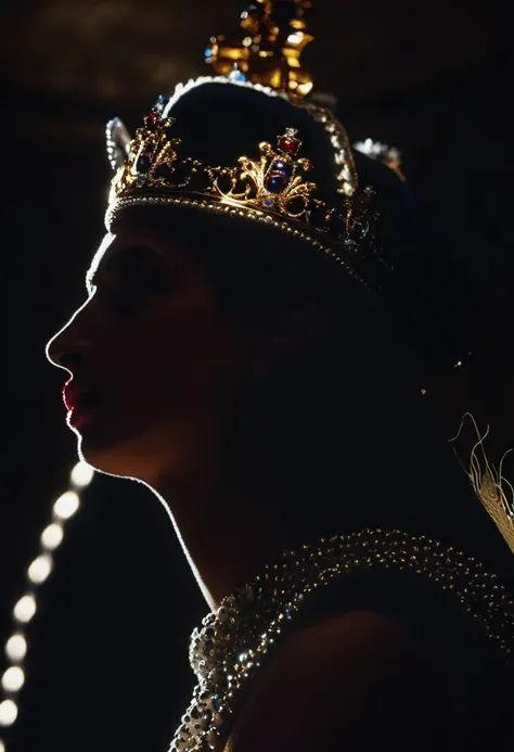 Divine, Low Angle Shot, Film, Crown, Chapel, Dark Background, Light and Shadow Effects, Queen Coronation