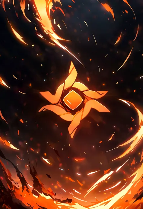 Design the logo that represents the fire element, and represents will, simple logo, highlighted in orange 