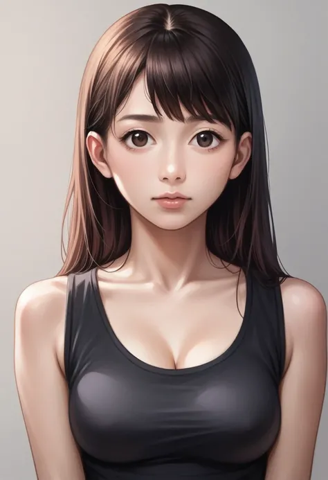 arafed image of a woman with long hair and a black top, 3 d anime realistic, photorealistic anime girl render, 8k portrait render, realistic anime 3 d style, smooth anime cg art, realistic young anime girl, realistic. cheng yi, photorealistic anime, beauti...