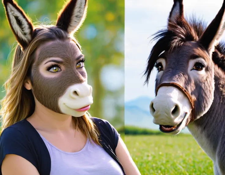 woman turns into a donkey