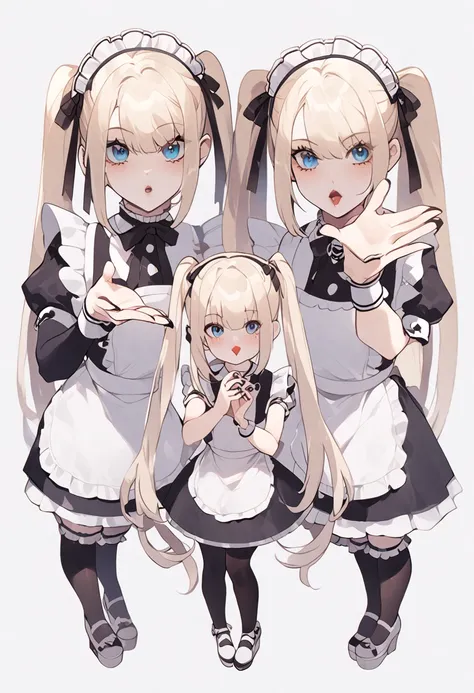 marie rose, maid uniform, headdress, black stockings, mansion, thiccwithaq art style, marie rose, cute, lewd, sexy, blowing kiss...