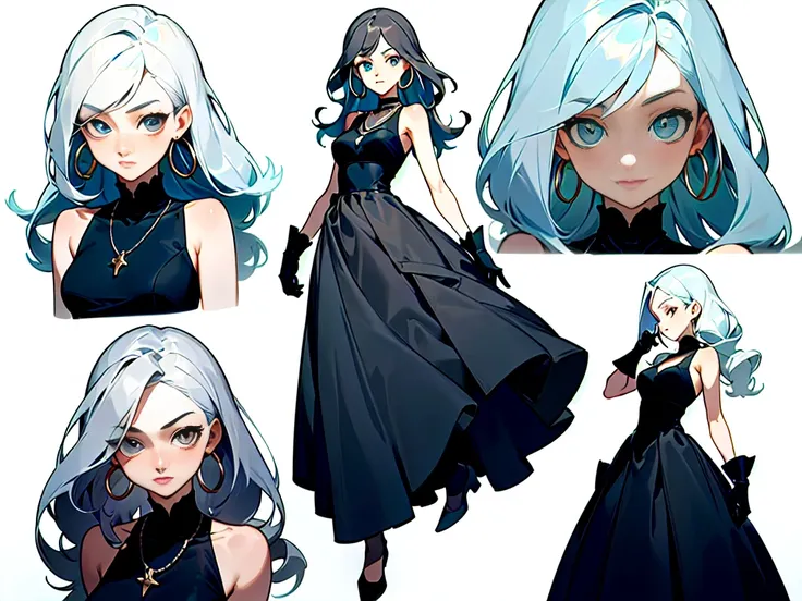 Masterpiece: 1.6, best quality: 1.4, live image: 1.2, intricate details: 1.2, charturnerv2: 1.2, 1lady full body character change,
Appearance: milf: 1.25, thin: 1.3, light blue eyes, medium breasts, detailed eyes, quality eyes,
Clothing: black sleeveless d...