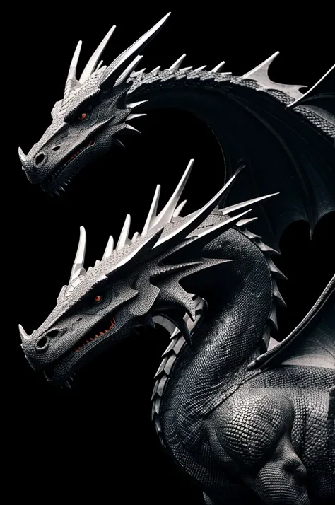 Dragon with black background