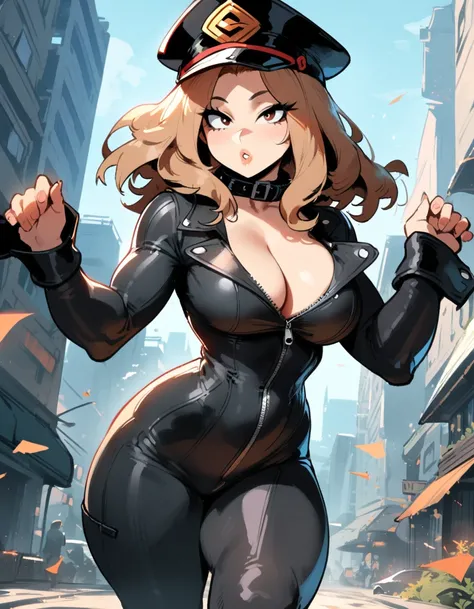 1girl, utsushimi kemii, boku no hero academia  masterpiece, best quality, very aesthetic, absurdres, newest  slim body,///// ,by nyantcha,cutesexyrobutts , by khyle,,////// beautiful face, sexy, simple black catsuit with blending patterned lines and a zipp...