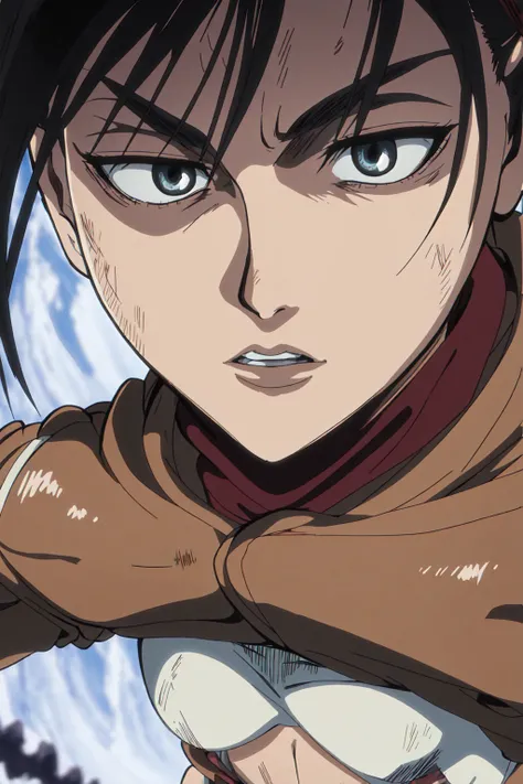 1girl,ultra high details, ultra high auality,(highly detailed face)1.2,(high quality of face)1.3,Mikasa Ackerman,highly detailed abs,perfect female anatomy, best quality of shadows,highly detailed muscles,beautiful face,volume shadows