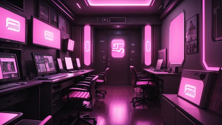 Quarto Neon, Pink, girl, e-girl, pink, Cyberpunk 4k