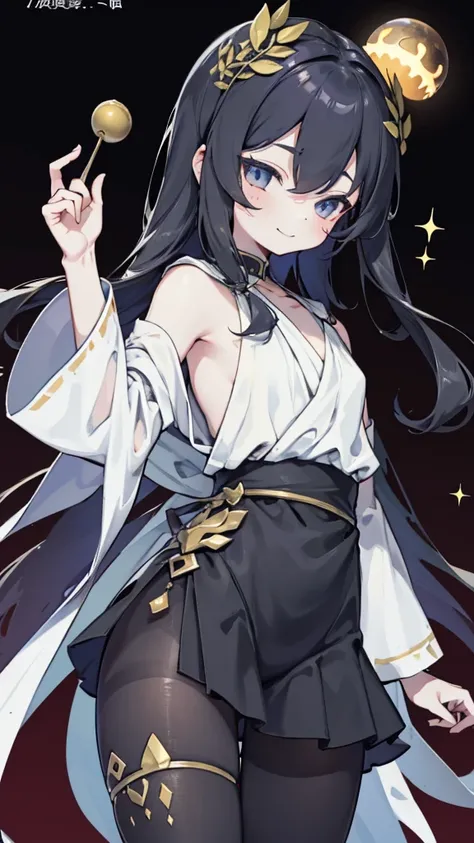 Big ass loli，白丝Tights，Pluto，Hades，Spooky style，Dark style，Dark Style，Greek style，Greek clothes，Netherworld Theme，Death Theme，白丝Tights小萝莉，白丝Tights，Greek stylerobe，白丝Tights，White socks，白色Tights，Big Ass，Smile，Close-up above the waist，Close-up above the waist，...