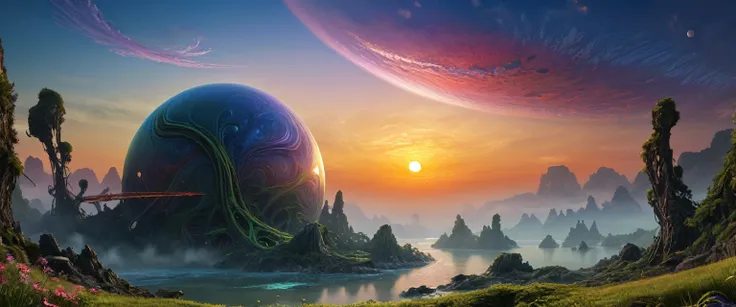 alien planet sunrise time