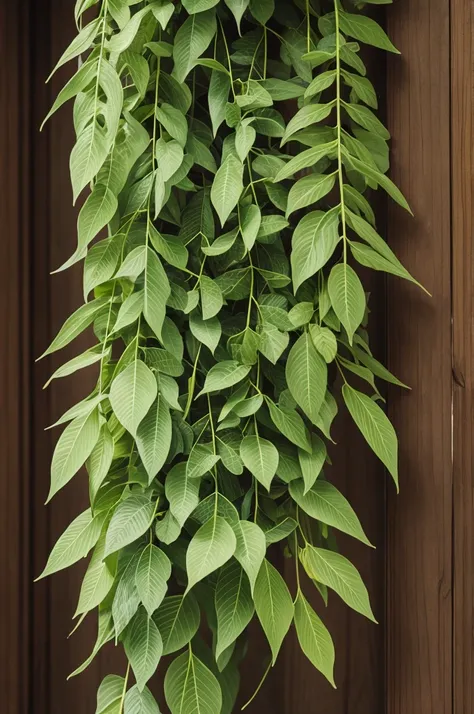 Vertical drawing of leaves with insects