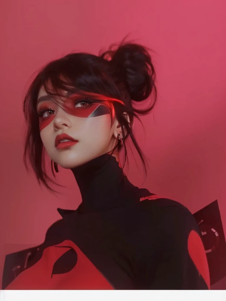 a closeup of a woman with red and black makeup, Ilia Kuvshinov. 4k, artgerm and Ilia Kuvshinov, Ilia Kuvshinov and artgerm, Kuvshinov Iliá, Kuvshinov, ( Ilia Kuvshinov ), alena aenami and artgerm, lois van ross draws