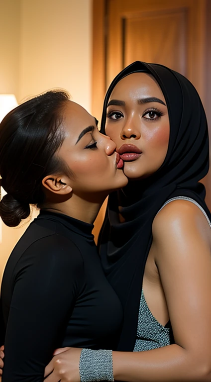 HIJAB MALAY GIRL lesbian, love ((BBW)) kiss