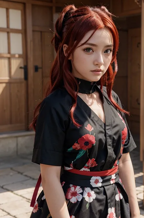 Anime female Kimetsu no yaiba red hair