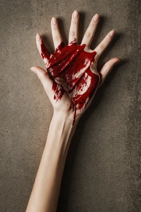 Hand with the little blood