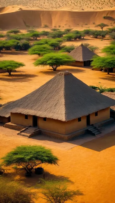 the big and very rich mali empire in africa, beautiful warm lighting, serene peaceful, calming relaxing atmosphere, high quality...