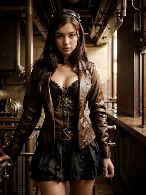 Young steampunk girl