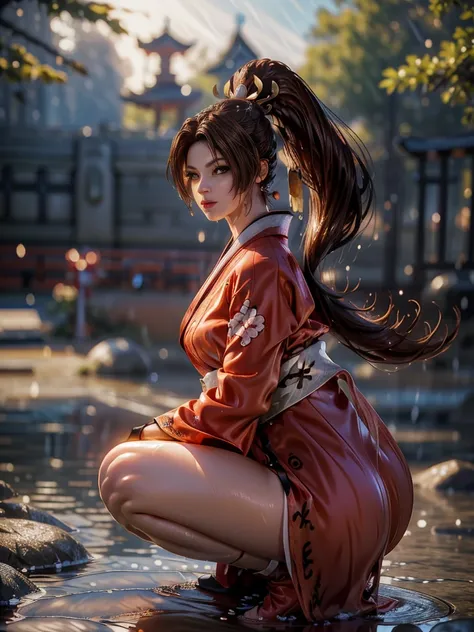 (exquisitely detailed CG unity 8k wallpaper, masterpiece-quality with stunning realism), (best illumination, best shadow), (best quality), (elegant style:1.2), Arti modern anime. angled view, heroic pose, midshot, (cel-shading style:1.3), centered image, u...