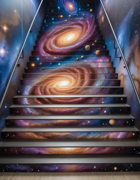 masterpiece, best quality, (stair-art), mysterious eyes in the starry sky，deep starry sky，mistic，unknown，movie atmosphere，negati...