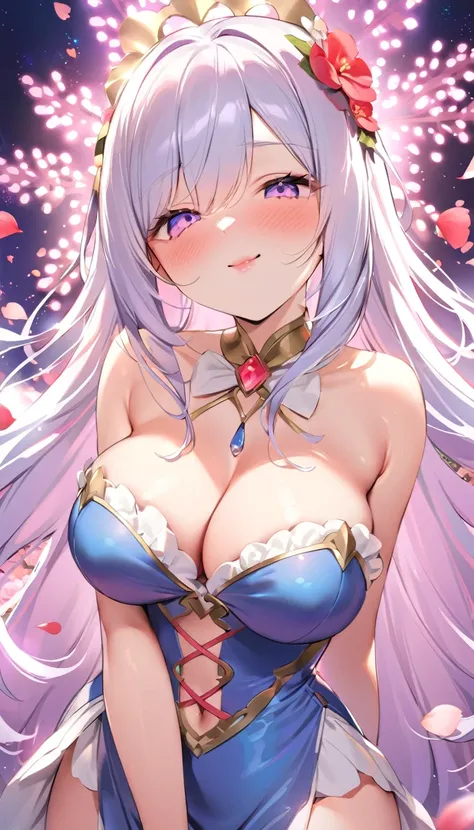 {{{{{16k,Ultra High-resolution realistic romantic growing-up girls into white tits photo of a neat virgin girl as pretty as a actress in the romantic flower field at deep night, The way she embarrassed herself is adorable, she transforms into a cute girl o...