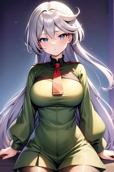 highest quality, masterpiece, big breasts, tie