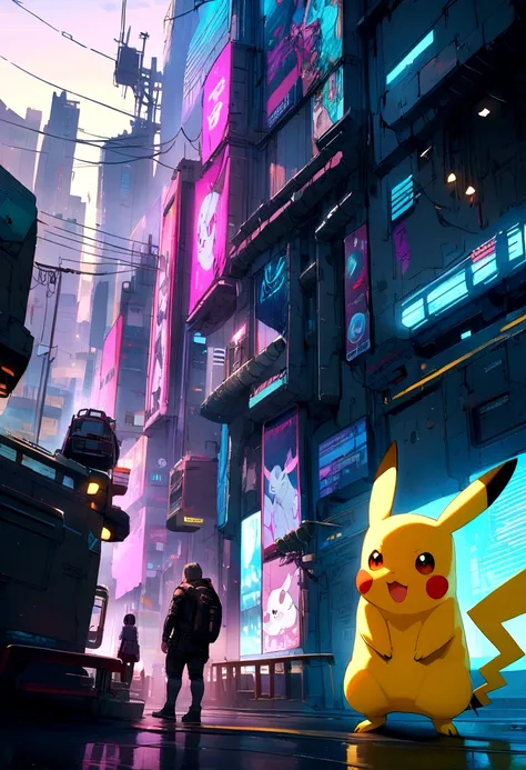 Pokémon: pikachu, Cyberpunk universe