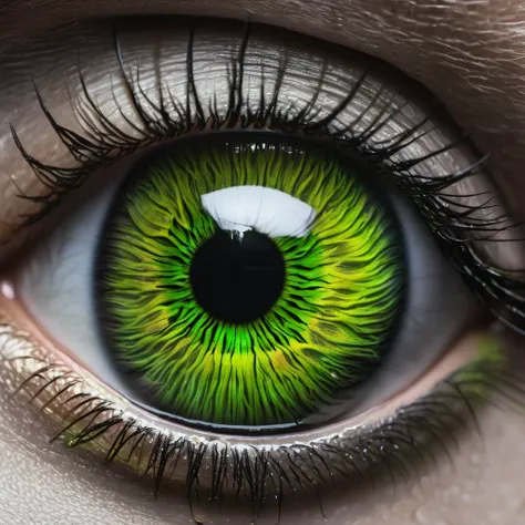 (masterpiece)),(((best quality))),(((very detailed))) generate a green eye iris on a black background like if I were to get a iris photo taken by Macro iris photography in NYC, New York