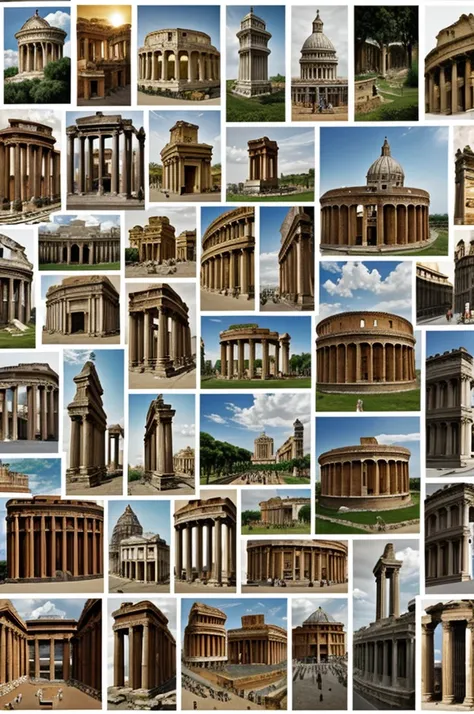 Collage of works of ancient Rome