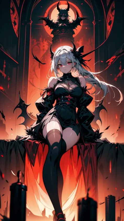 Anime girl with a demonic head and a demonic tail, Devil Anime Girl, Gothic Maiden Anime Girl, Anime Monster Girl, Gwaiz on pixiv artstation, From Arknights, Gwaiz on artstation pixiv, Gwaiz, Gap Moe Yandere Grimdark, Beautiful necromancer girl, Nier 2B, b...