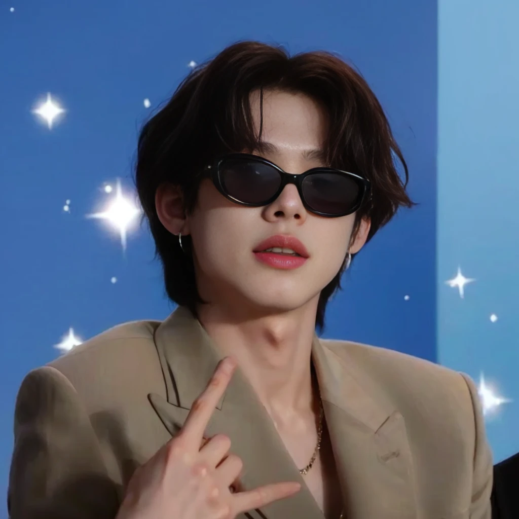 a closeup of a person wearing sunglasses and a suit, jung jaehyun, Jiminthe full lips, park Jimin, Taehyung eating Gucci fries, Jimin, drainage gang bladee, smooth in _ o fundo, Tae June Kim, Jiminthe Greek nose, accurate Jimin face, cai xukun, Jinyoung Sh...