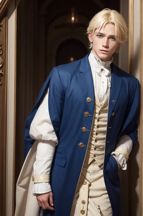 European men with blonde hair, with blue eyes, and clothing from 1817 