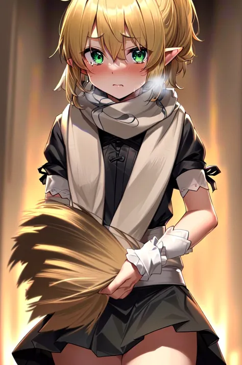 masterpiece, best quality,ultra-detailed,absurdres, 8k,
,mizuhashi parsee, 1girl, blonde hair, pointy ears, ponytail, short hair, green eyes,hatred eyes, scarf, arm warmers, skirt,hate,cowboy shot,tears
,mizuhashi parsee, 1girl, blonde hair, pointy ears, p...