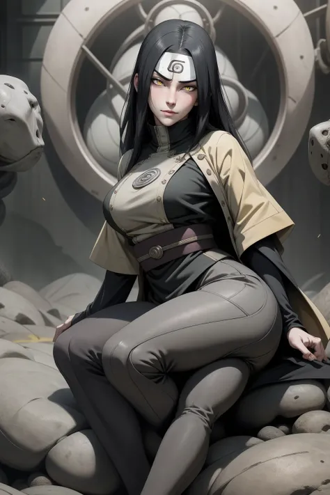 {-erro_de_anatomia:1.0} estilo anime, Masterpiece, absurdities, Orochimaru(Naruto), 1girl Solo, Mature woman, Oversized shirt with broad shoulders, Perfect composition, Detailed lips, large breasts, Beautiful face, body proportion, Blush, Long black hair, ...