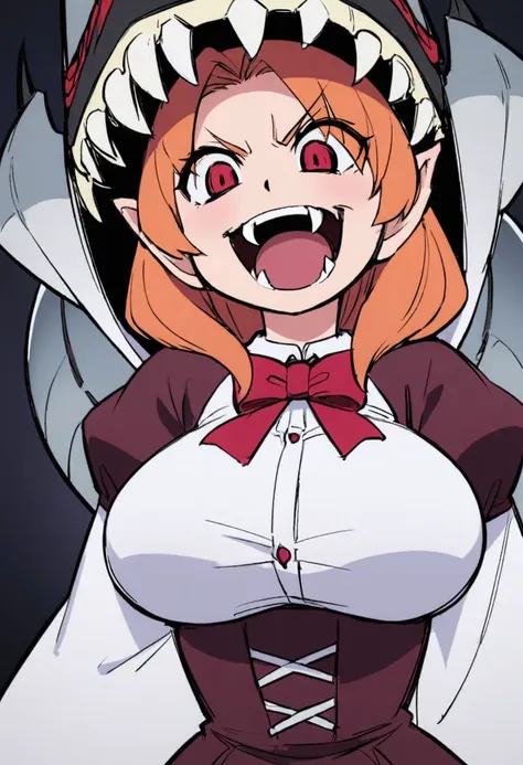 woman with fangs and big breasts