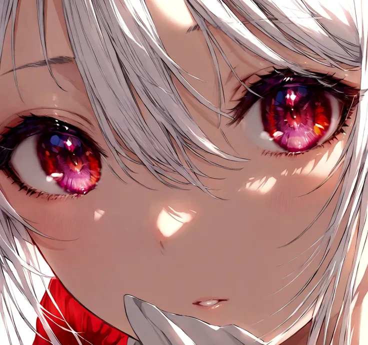 bright red eyes