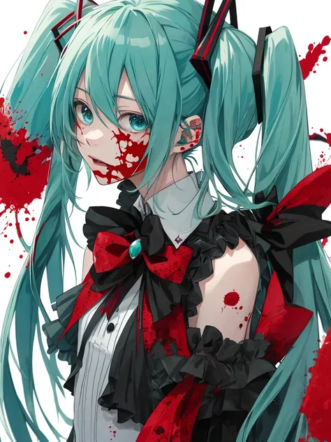 hatsune miku, blood, vampire