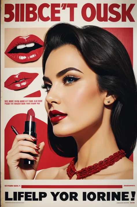 Lipstick advertising poster 