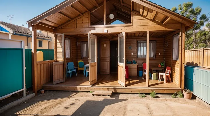 kindergarten wooden hut, montestori preschool