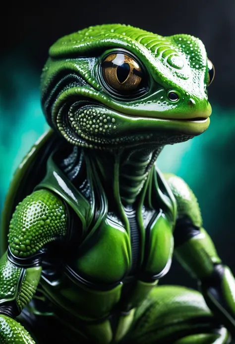 (((Extreme close-up Xenomorph Toad hybrid surreal and cinematographic images Color Splash images)),(((Front Images)))