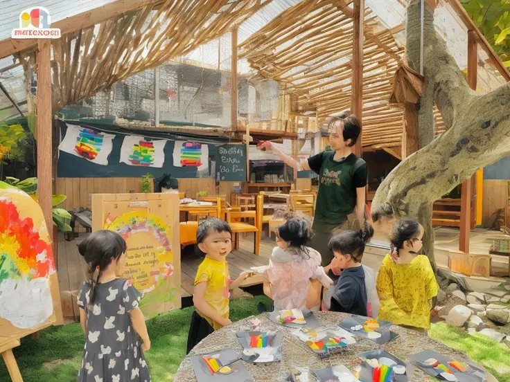 kindergarten wooden hut, montestori preschool